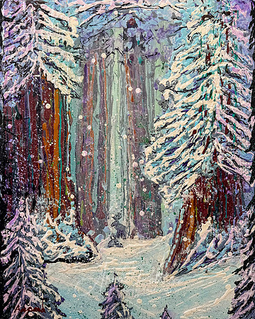 "Silent Giants In Winters Veil"